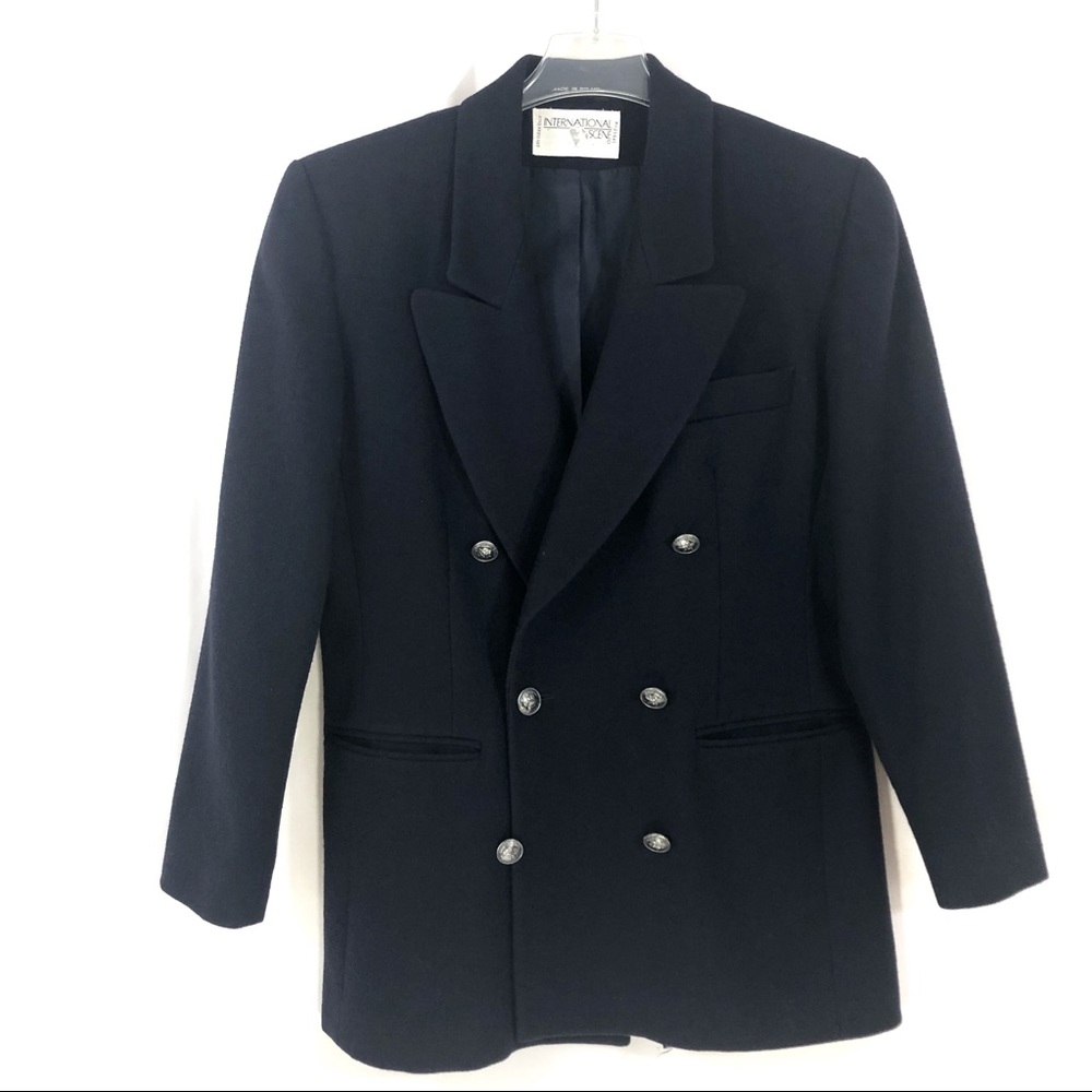 International Scene Double Breasted Jacket Navy